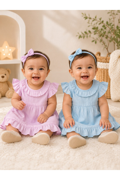luay 100% Organic Cotton Baby Frock With Frills, Cute And Trendy Summer Dress...