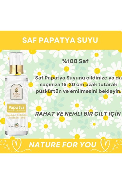 Sera Natura Saf Papatya Suyu Nemlendirici & Rahatlatıcı Cilt Toniği 100 ml. %100 Saf