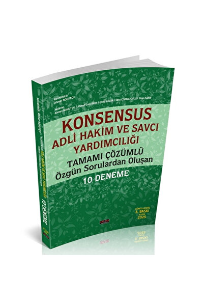 Savaş Yayınevi KONSENSUS Hakim ve Savcı Yardımcılığı 10 Deneme Savaş Yayınlar...