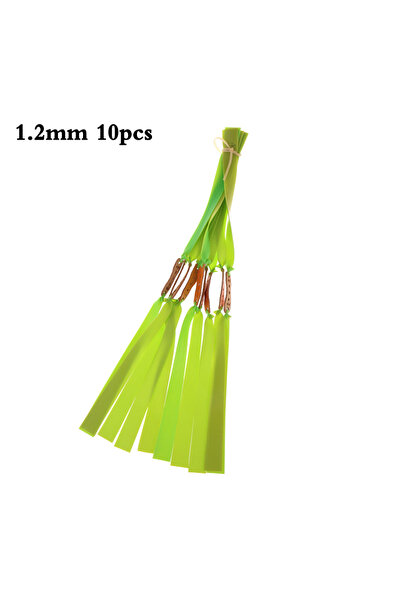 Choice1 2 Green 10Pcs Slingshot Band 1.0/1.2MM Wide Flat High Elasticity Retr...