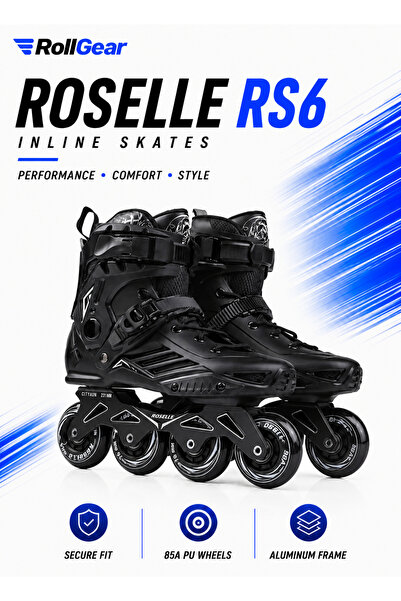 Roselle أحذية تزلج احترافية مع دعم للكاحل، وحزام قابل للتعديل، وتصميم مريح لل...