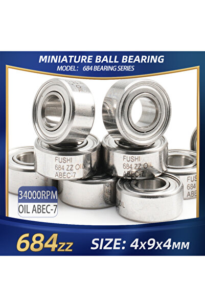 Choice4 10 قطع من محامل 684zz الزيتية ABEC-7 FUSHI 684 2RS، مقاس 4x9x4 مم، 10...