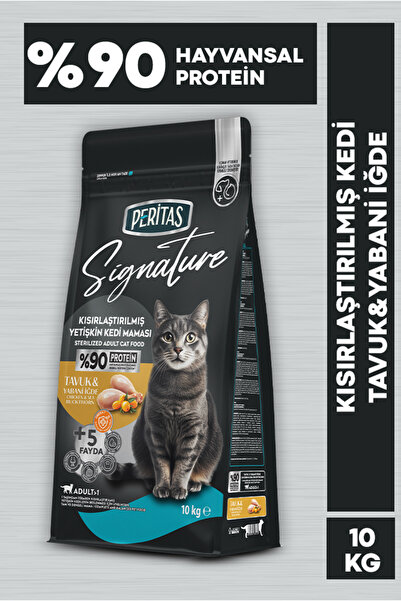 PERİTAS Signature Tavuklu Kısırlaştırılmış Yetişkin Kedi Maması 10 KG