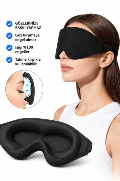Sinada Premium 3D Sleep Eye Mask, 100% Light Blocking, Memory Foam Sleep Band