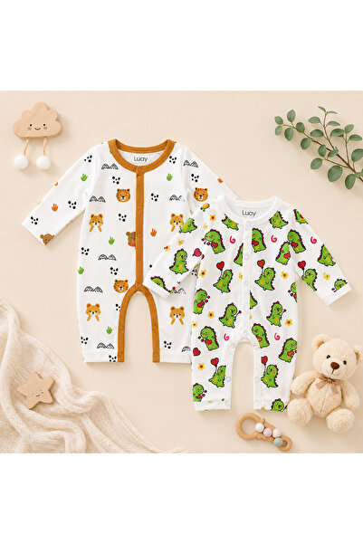 luay 100% Cotton Full Sleeves Printed Baby Romper,Bodysuit for Baby Girls & B...