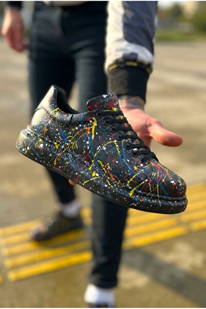 Zerenyus Pittura high quality alexandre sole special printed men's sneaker ye...