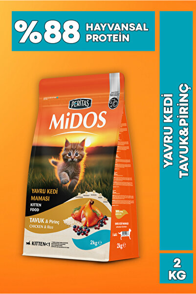 PERİTAS Midos Tavuklu Yavru Kedi Maması - Sağlıklı Büyüme 2 kg