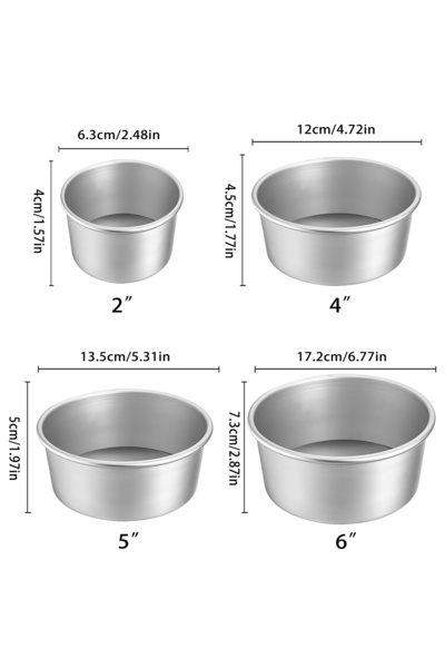 Choice5 4PCS Nonstick Round Cake Pans for a Variety of Desserts,Made from Alu...