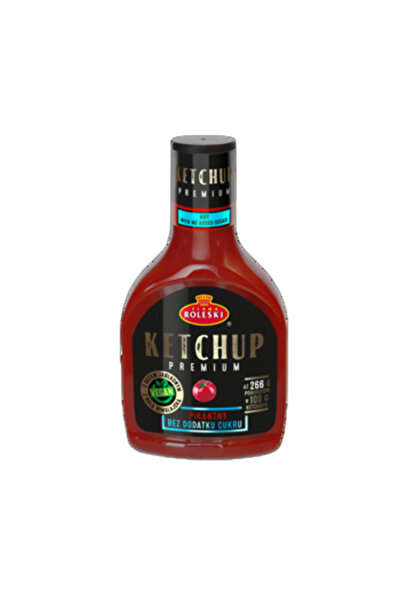 Roleski Ketchup picant Keto Roleski, fara zahar, 425g, cu sare himalayana