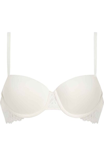 Calvin Klein Women's Stylish Design White Bra with Brand Logo, Suitable for D...