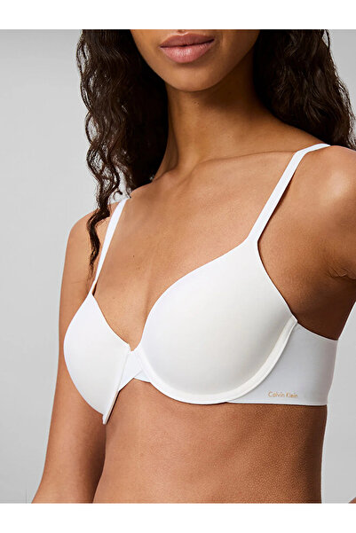 Calvin Klein Women's Stylish Design White Bra with Brand Logo, Suitable for D...