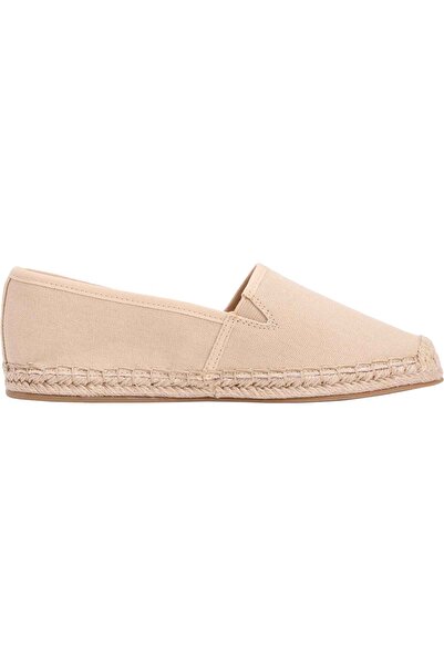Tommy Hilfiger Kadın Flag Canvas Bej Espadril