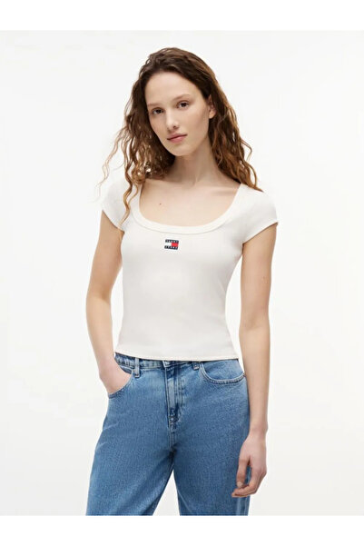 Tommy Hilfiger Women's Bbeyazz T-Shirt with Brand Logo, Suitable for Daily Use