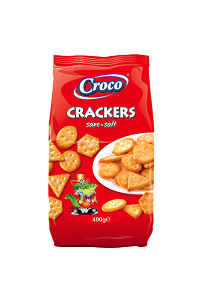 Generic Brand Crackers sarati CROCO 400 g, contin gluten, cu ulei de palmier