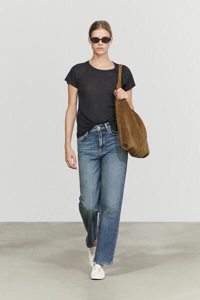 Massimo Dutti Kısa reglan kollu t-shirt