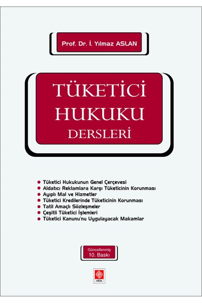 Ekin Yayınevi Tüketici Hukuku Dersleri