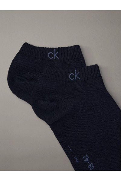 Calvin Klein Erkek Pamuklu Üçlü Paket Kısa Lacivert Çorap