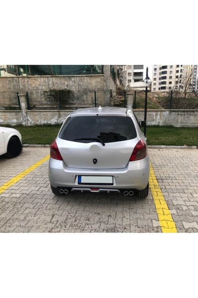 OTO H.İ.T. TOYOTA YARİS UYUMLU BODY KİT DİFÜZÖR 4 ÇIKIŞ GRİ YUVARLAK