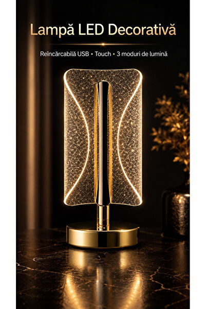OEM Lampă LED Decorativă Reîncărcabilă USB, Touch, 3 Moduri de Lumină, 20.5 c...