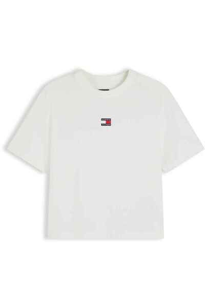 Tommy Hilfiger Bxy Badge Kadın Beyaz T-Shirt