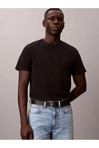 Calvin Klein Men's Brand Logo T-Shirt, Suitable for Daily Use, Black