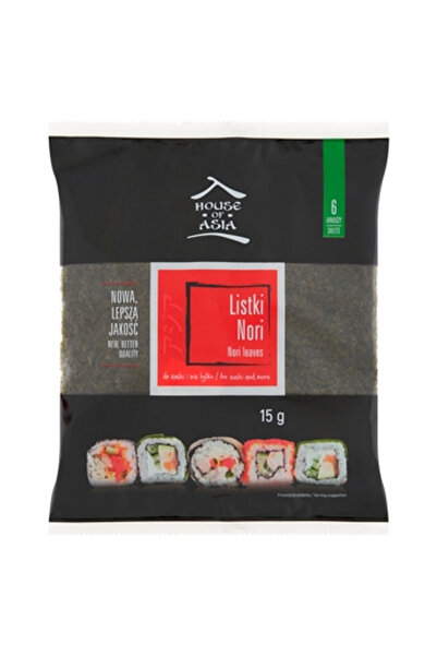 House Of Asia Frunze Nori prajite pentru sushi, House of Asia, 6 bucati, boga...