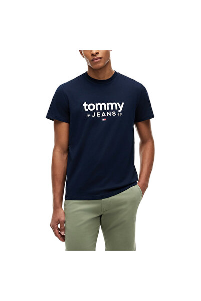 Tommy Hilfiger Tjm Slim Graphic Tee Ext Men's Blue T-Shirt - Dm0Dm23376