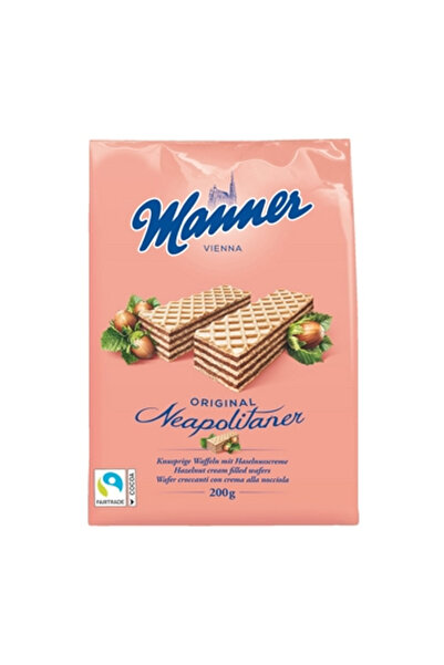 Manner Napolitane cu nuci hazel 200g, Austria, 12% nuci, 0,23kg