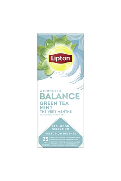 Lipton Ceai verde aromatizat cu menta Classic, set 25 plicuri x 1,6g