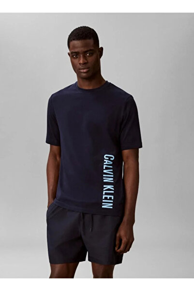 Calvin Klein Erkek Marka Logolu Günlük Kullanıma Uygun Lacivert T-Shirt