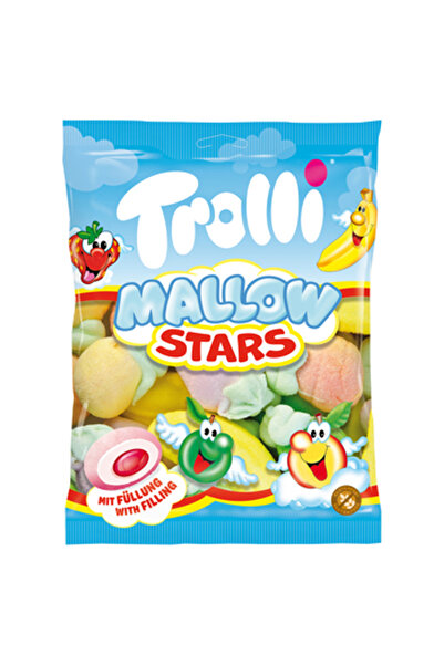 OEM Jeleuri Trolli Mallow Stars, cu umplutura, 150 g, fara gluten
