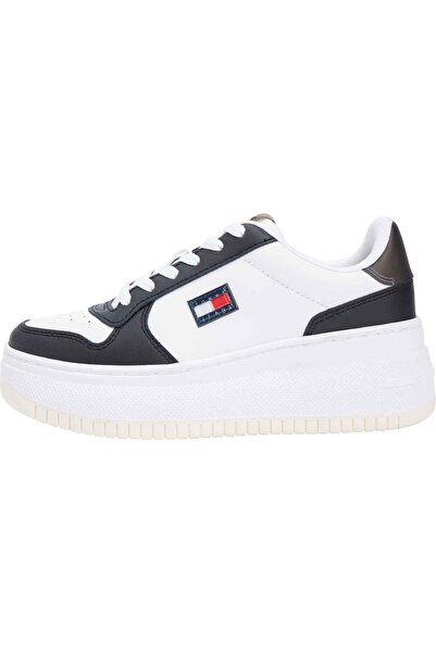 Tommy Hilfiger Women's Brand Logo White Sneakers Suitable for Daily Use