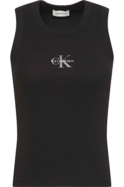 Calvin Klein Women's Black T-Shirt with Brand Logo, Suitable for Daily Use