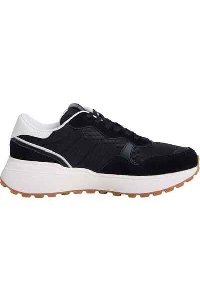 Tommy Hilfiger Women's Brand Logo Black Sneaker Suitable for Daily Use