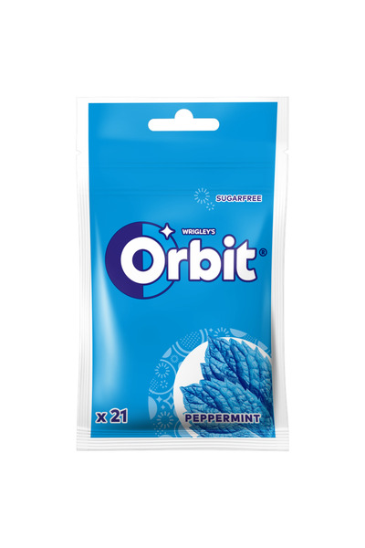 Orbit Guma de mestecat fara zahar, menta, 29 g (set 21 drajeuri)