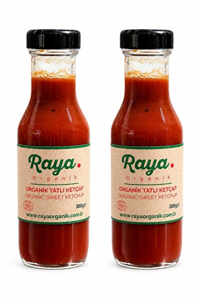 Raya Organik Organik Tatlı Ketçap 2'li Set (300 g *2) Katkısız Koruyucusuz Ca...