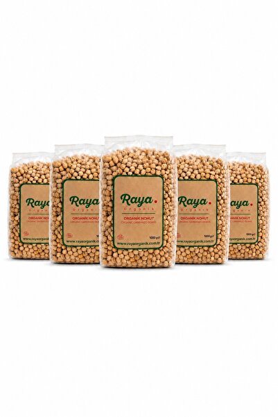 Raya Organik Organik Nohut 1000 g x 5'li Set Toplam 5 kg Bakliyat Paketi