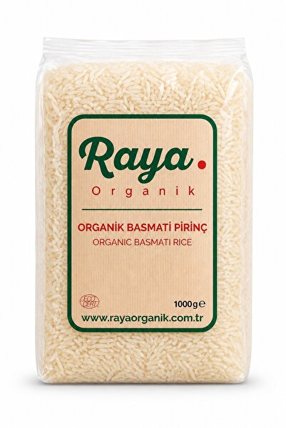 Raya Organik Organik Basmati Pirinç 1 kg Doğal Katkısız Glutensiz Yerli Üretim