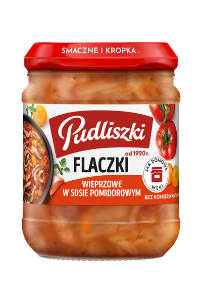 Pudliszki Conserva de carne, Pudliszki, Flaczki wieprzowe in sos de rosii, 45...
