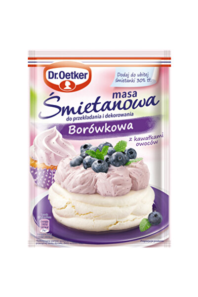 Dr. Oetker Crema de smantana cu afine, 65 g,