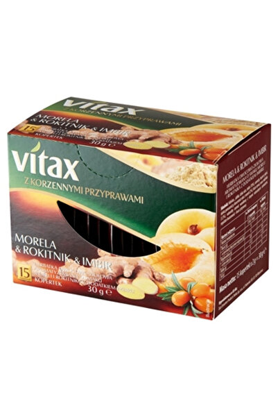 VITAX Ceai Vitax, Morela&Rokitnik&Imbir, 15 pliculete x 2 g, fructat