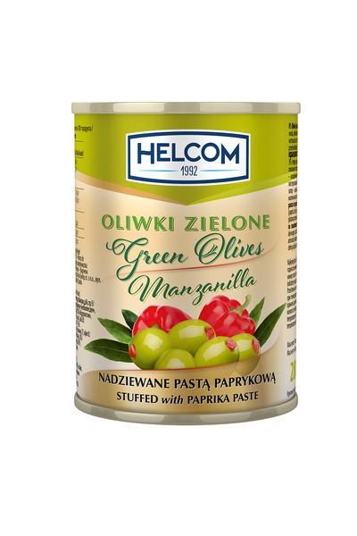 Helcom Masline verzi umplute cu ardei, Helcom, 300ml