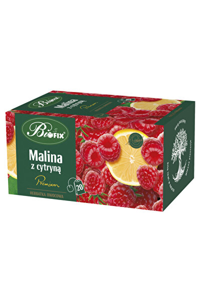 Bifix Ceai Premium, Malina cu Citrina, 20 plicuri x 2g, aroma fructata