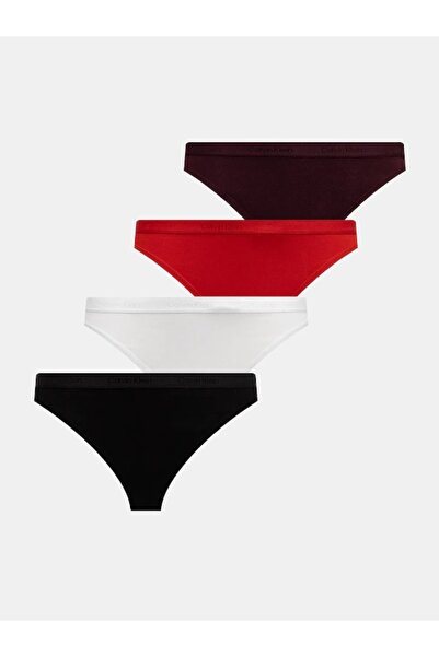 Calvin Klein Kadın Marka Logolu Elastik Bel Bantlı Kırmızı3 Külot