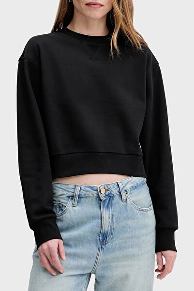 Calvin Klein Cotton Relaxed Fit Crew Neck Crop Sweat Lv047C911Gub1 Sweat Lv04...