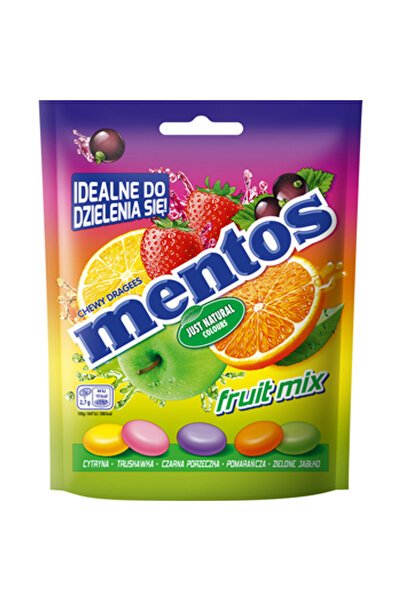 Mentos Bomboane, Mentos, Fructe, 160g, fara alergeni