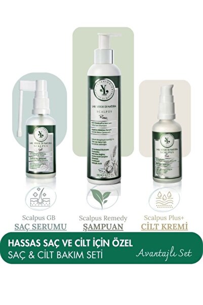 Lab Verde di Natura SCALPUS 3'LÜ AVANTAJLI SET | Kepek ve Dökülme Karşıtı Şam...