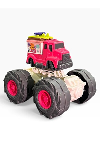 JRK Giant Wheeled Red Monster Truck Toy Truck - Giant Wheeled Mini Truck