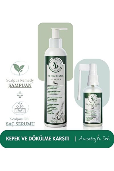 Lab Verde Kepek Önleyici, Saç Dökülme Karşıtı ve Sebum Dengeleyici Şampuan Serum Seti