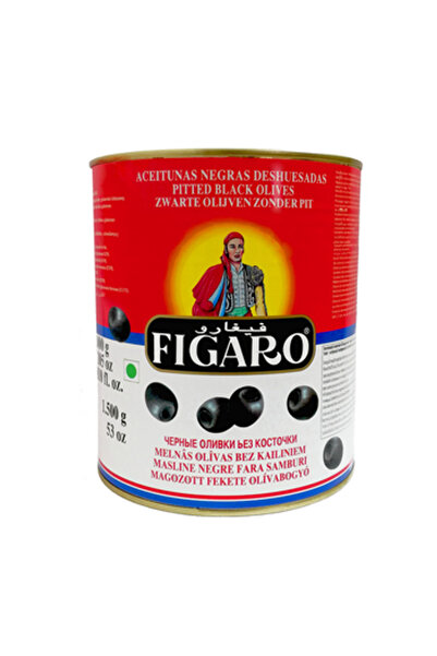 Figaro Masline negre fara samburi, FIGARO, 3 kg, in saramura